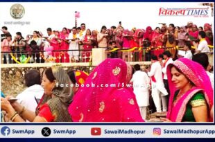 Collective Mahaarti was organized at Shivalay Sarovar Shivad Sawai madhopur