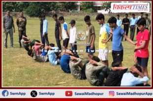 NCC cadet selected in Shahunagar Mahatma Gandhi School Sawai Madhopur