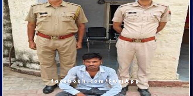 Police seized tractor-trolley while transporting illegal gravel and the driver arrested in rawanjna dungar sawai madhopur