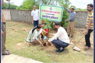 Under the Green Justice Campaign, tree plantation was done in the state communication and juvenile home premises Sawai Madhopur