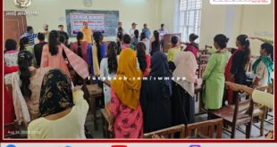 Youth dialogue programme organized in Government Girls College Sawai Madhopur