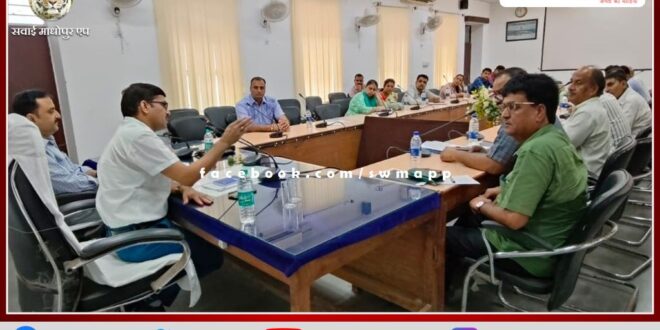 A meeting was held regarding the preparations for the upcoming assembly elections in sawai madhopur