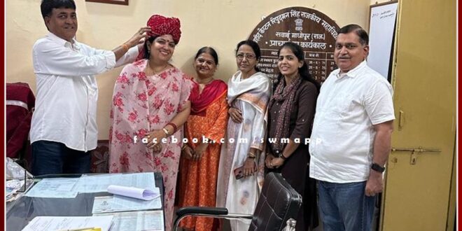 Professor welcomed on promotion in pg college sawai madhopur