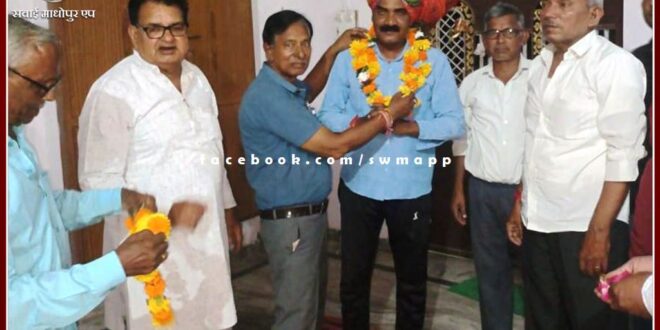 Sheetla Park Development Committee honored the councilor in sawai madhopur