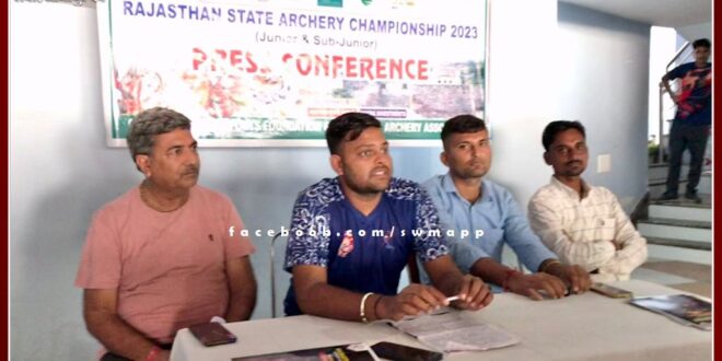 State level junior and sub junior archery competition in Sawai Madhopur from 26 to 29 September