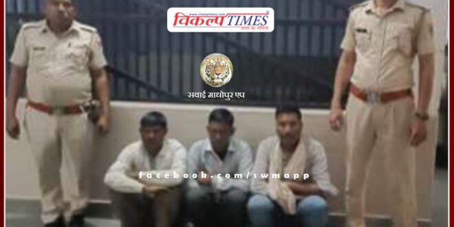 Three accused were arrested while gambling in sawai madhopur