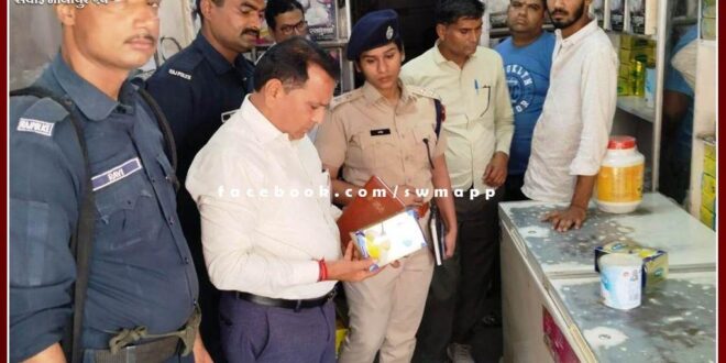 22 kg milk cake and 30 kg expired rasgullas were destroyed by insects in sawai madhopur