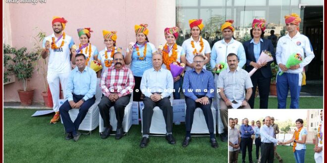 Asianiad medal winning Rajasthan Police players received grand welcome at Police Headquarters