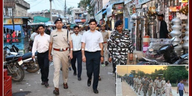 Flag march taken out to conduct free, fair and fear-free elections in sawai madhopur