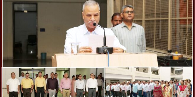 On the occasion of National Unity Day, oath of national unity was administered at the police headquarter jaipur