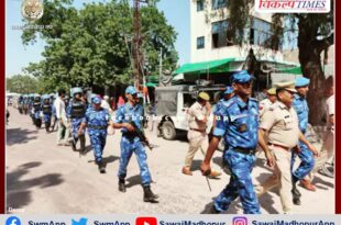 Police and administration took out flag march regarding fear free voting