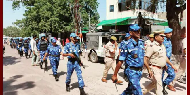 Police and administration took out flag march regarding fear free voting