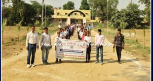 Rally organized for voter awareness in PG College sawai madhopur