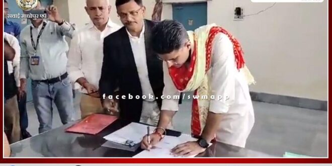 Sachin Pilot filed nomination from Tonk assembly seat