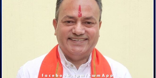 Sawai madhopur Dr. Madhumukul Chaturvedi honored with Sardar Vallabhbhai Patel Memorial Award at national level