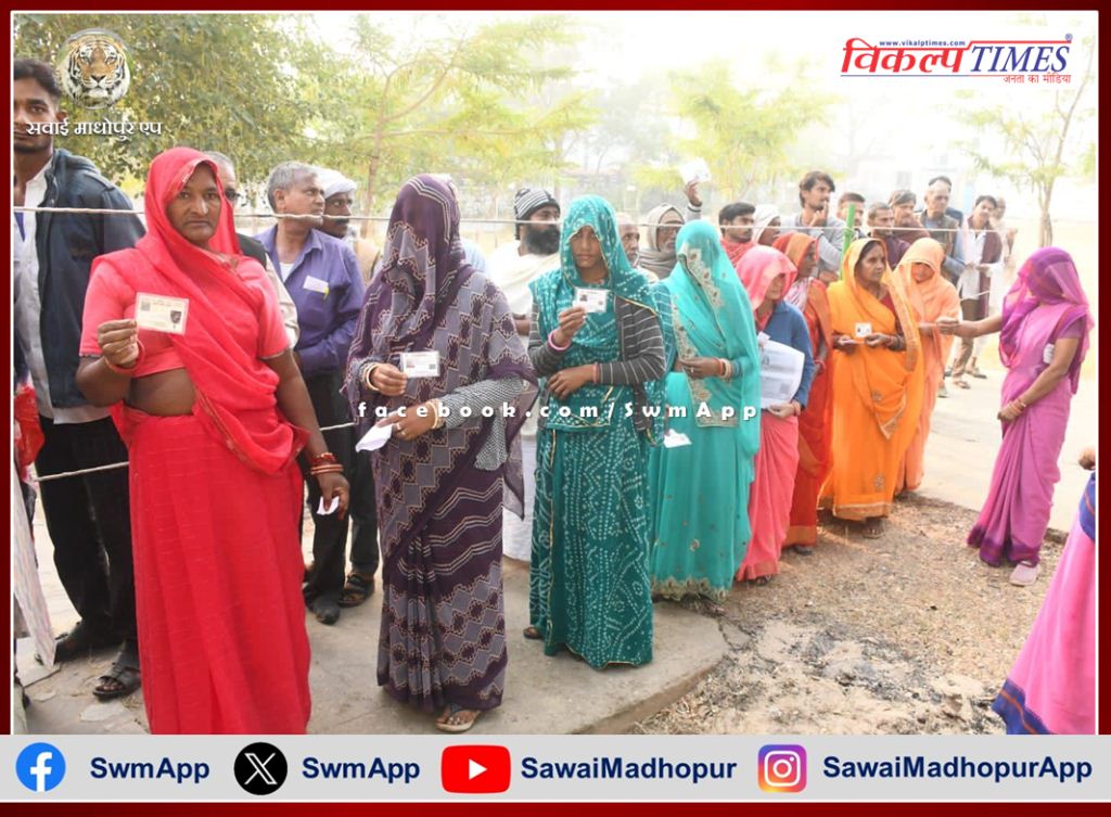 53.39 percent voting took place in Sawai Madhopur till 3-30 pm