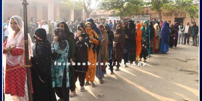 70.22 percent voters voted in four assemblies of Sawai Madhopur and Gangapur city