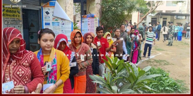 A total of 9.85 percent voting took place till 9 o'clock in all four assemblies of the sawai madhopur