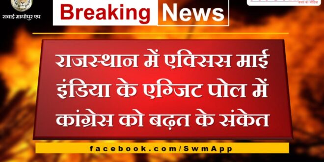 Axis My India exit poll shows lead for Congress in Rajasthan