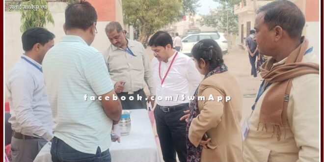 Chief Executive Officer Muralidhar Pratihar inspected the polling booths in sawai madhopur