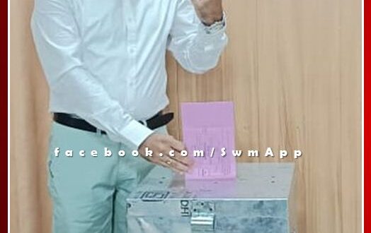 Chief Executive Officer Muralidhar Pratihar voted in sawai madhopur