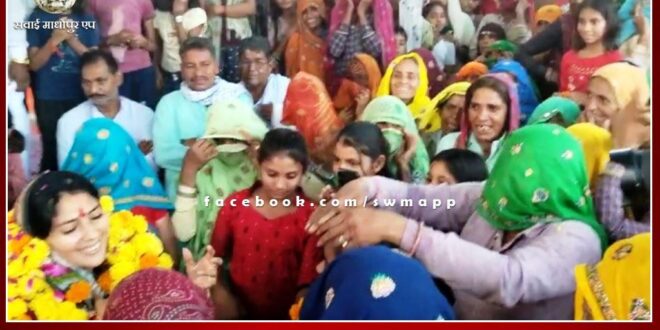 Independent candidate Asha Meena did public relations in the area