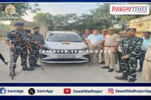 Malarna Dungar police station seized Rs 10 lakh during the blockade in sawai madhopur