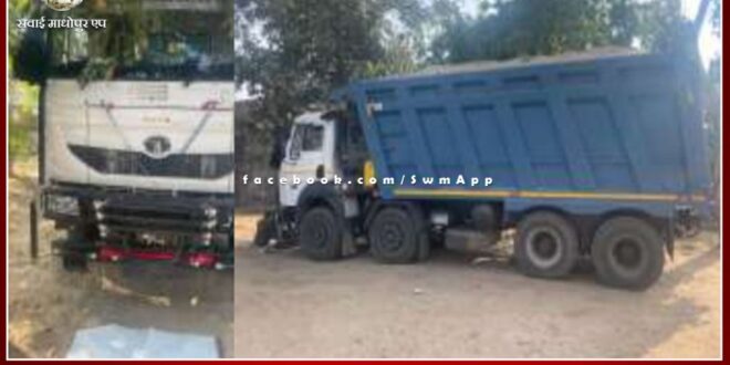 One dumper filled with illegal gravel seized in khandar