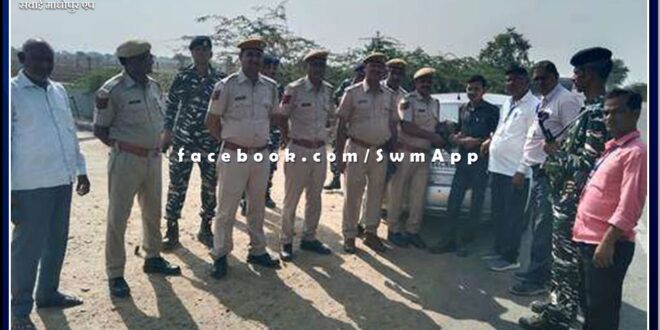 Ravanjana Dungar police station seized 86 thousand 500 rupees during the blockade in sawai madhopur