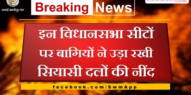 Rebels gave sleepless nights to political parties on these assembly seats