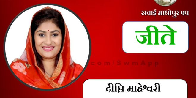 BJP Deepti Maheshwari won from Rajsamand