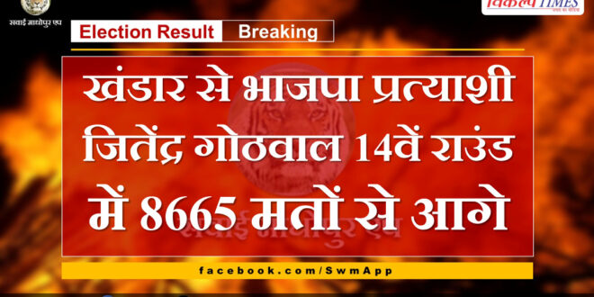 BJP candidate Jitendra Gothwal ahead from Khandar