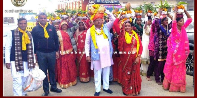 Bhakta Charitramrit Katha started with Kalash Yatra in sawai madhopur