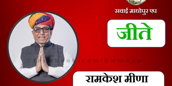 Congress candidate Ramkesh Meena won from Gangapur City by 19268 votes in rajasthan assembly election 2023
