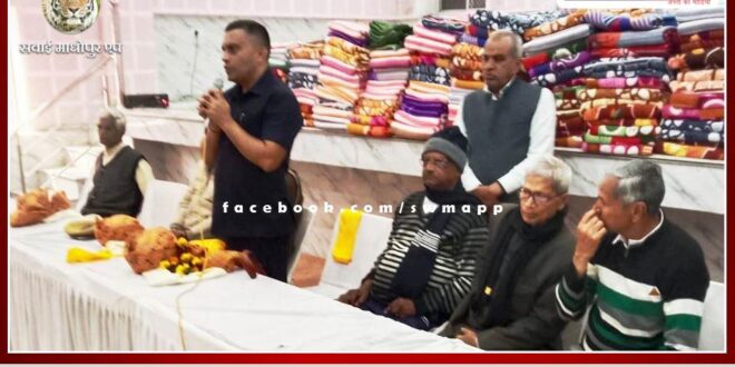 Distribute woolen blankets to needy people in sawai madhopur