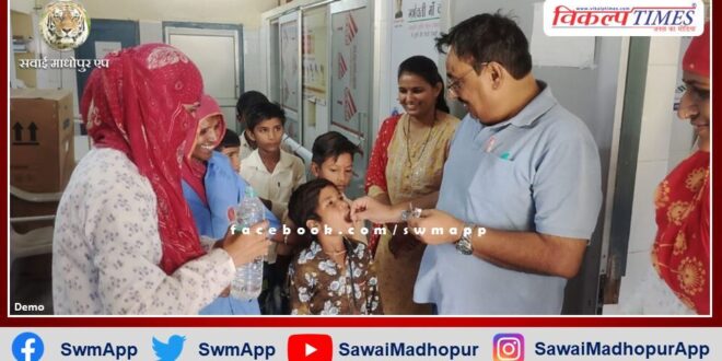 Iron supplements given to pregnant women and children on Shakti Diwas in sawai Madhopur