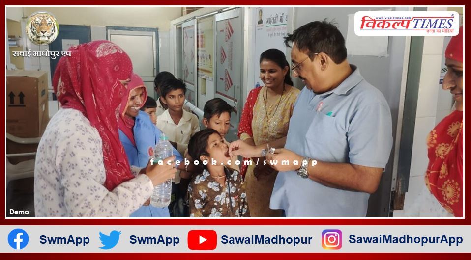 Iron supplements given to pregnant women and children on Shakti Diwas in sawai Madhopur
