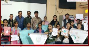 Poster competition organized on World AIDS Day in pg college sawai madhopur