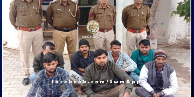7 accused arrested for extorting Rs 20 crore by posing as false henchman of gangster Lawrence Vishnoi in khandar sawai madhopur