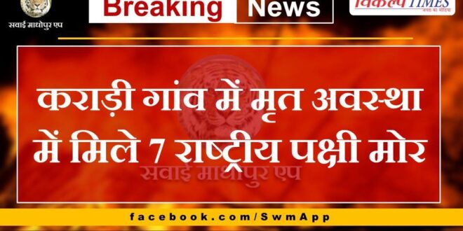 7 national bird peacocks found dead in Karadi village