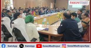 A review meeting of the schemes run by the Zila Parishad was held in sawai madhopur