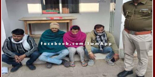 Chauth ka Barwada police station arrested 5 people on charges of disturbing peace in sawai madhopur