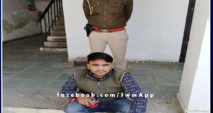 Chauth ka Barwada police station arrested a young man on charges of disturbing peace in sawai madhopur