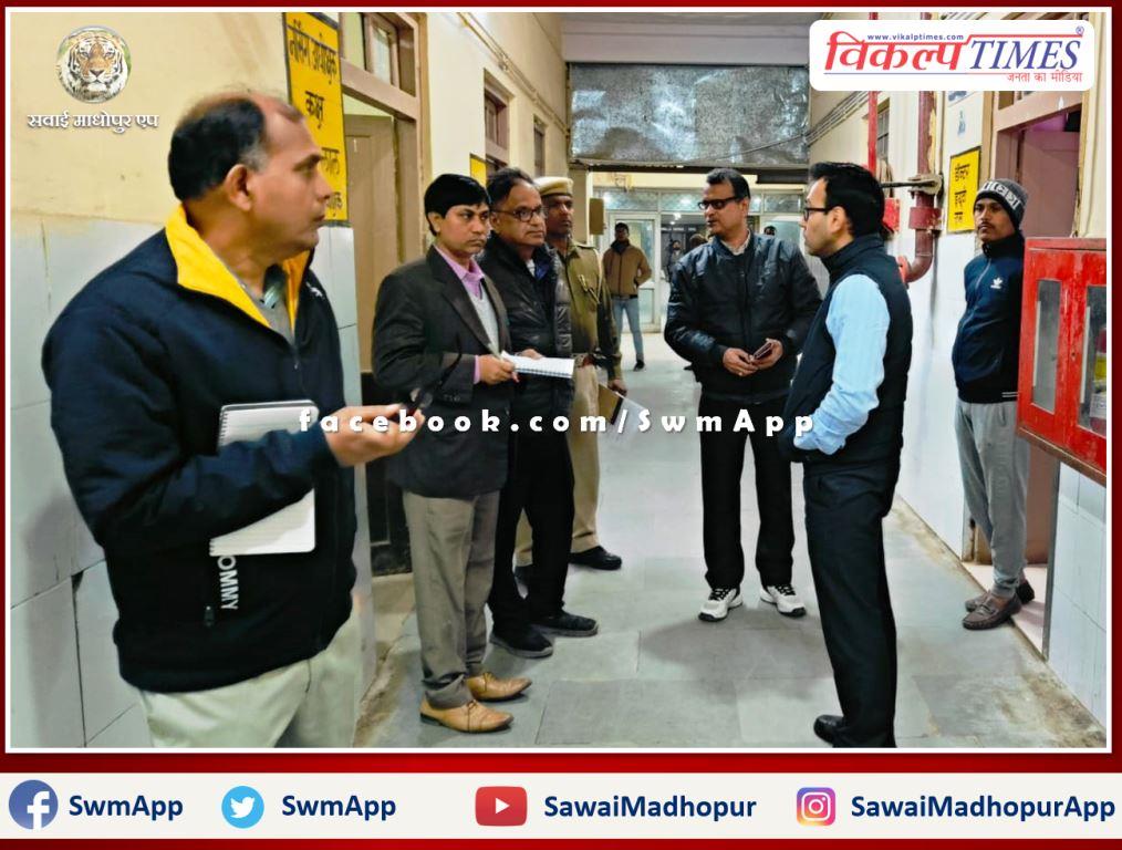 District Collector Sawai Madhopur Dr Khushal Yadav expressed displeasure over filth found during inspection of the hospital.
