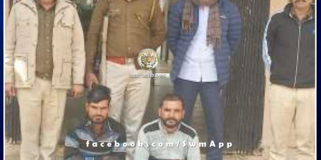 Mantown thana police arrested two accused of motorcycle theft in sawai madhopur