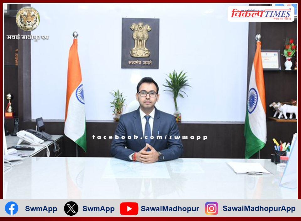 Newly appointed District Collector IAS Dr. Khushal Yadav assumed charge in sawai madhopur