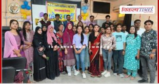 Fresher's party organized for newly arrived students in Sociology Department pg college sawai madhopur