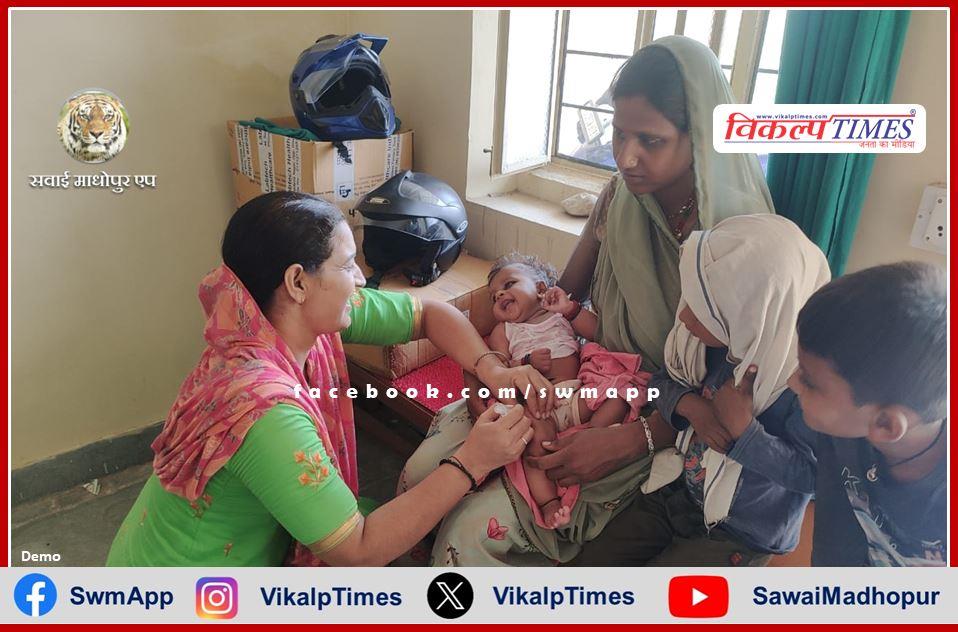 Vaccination sessions organized on Mother, Child, Health and Nutrition Day in sawai madhopur