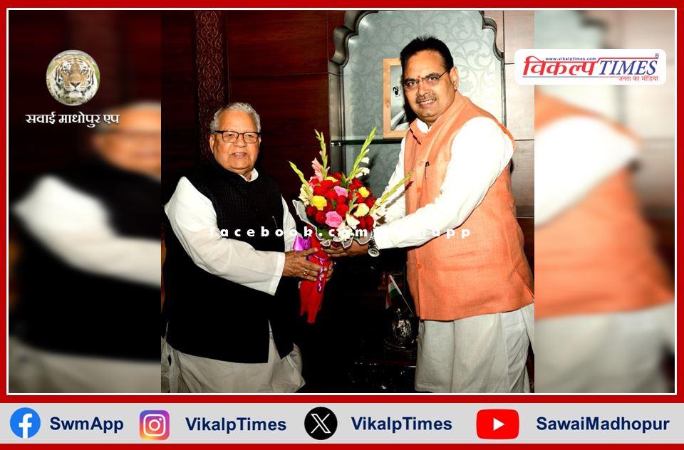Chief Minister Bhajanlal Sharma made a courtesy call on the Governor