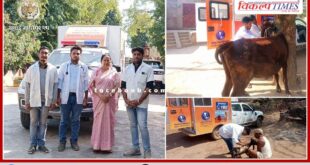Dausa MP Jaskaur Meena welcomed the veterinary mobile van in mainpura